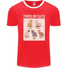 Types De Chat Persan Siamois Britannique Bengal T-Shirt Ringer Pour Hommes FotL