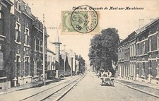 Old postcard BELGIUM / CHARLEROI / CHAUSSEE DE MONT SUR MARCHIENNE