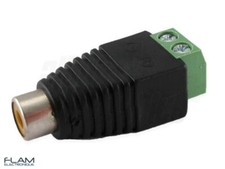 Adaptateur prise audio RCA femelle Adapter Plug RCA to cables speaker / ampli