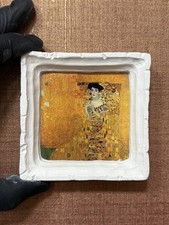 Handcrafted Miniature "The Lady in Gold" by Gustav Klimt Art Reproduction