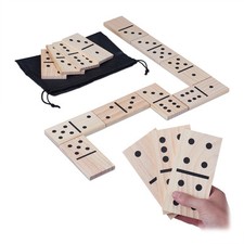 Domino dominos géants jeu de société extérieur 28 pièces léger dominos en bois