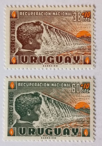 Uruguay semi post airmail - uruguay, semi-post