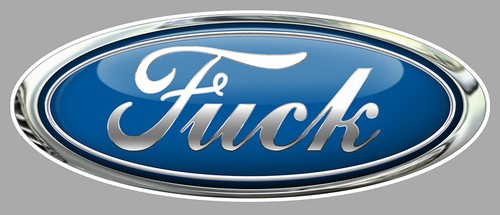 Sticker logo ford - fuck, humour