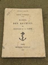 1945 WW2 French Navy Manual Recruits Crews Fleet Marine Nationale Manual