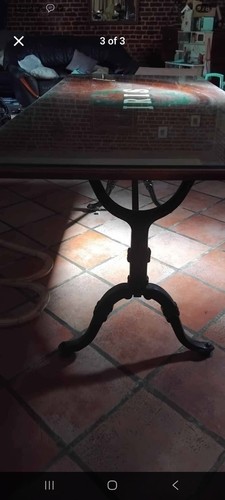 Table fer forgé - fer, bois