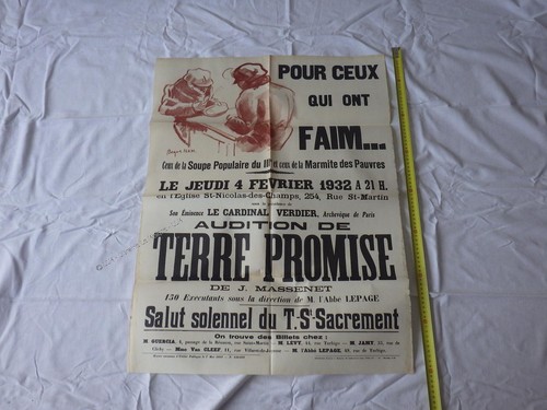 1932 concert poster eglise - poster,