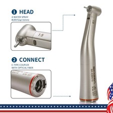SKYSEA Dental 1:5 Increasing Handpiece Contra Angle LED Fit Electric MicroMotor