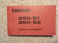 1972 Kawasaki 250 - S1 and 350 - S2  Owner's Manual Rider's Handbook