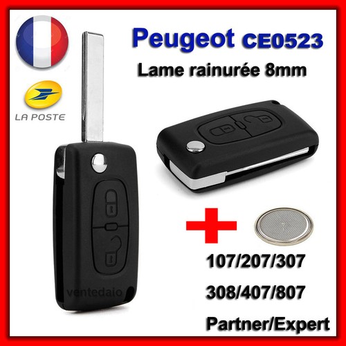 Coque plip clé pour peugeot - coque,