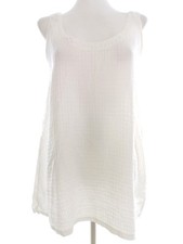 💚 EWA I WALLA Tunique Blouse pour Femmes Une couleur Blanc M Sans manches 💚