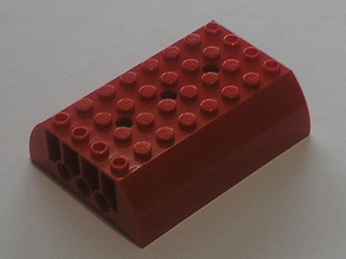 Lego train red - lego, curved