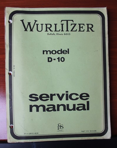 Service manual wurlitzer - service,