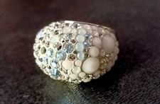 Ancienne Bague En Cristaux De Swarovski . T : 50.5.