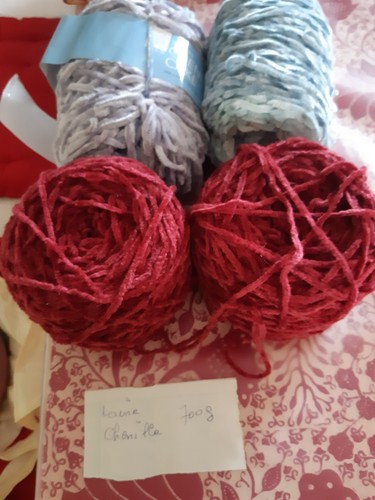 Lot laine chenille - de,