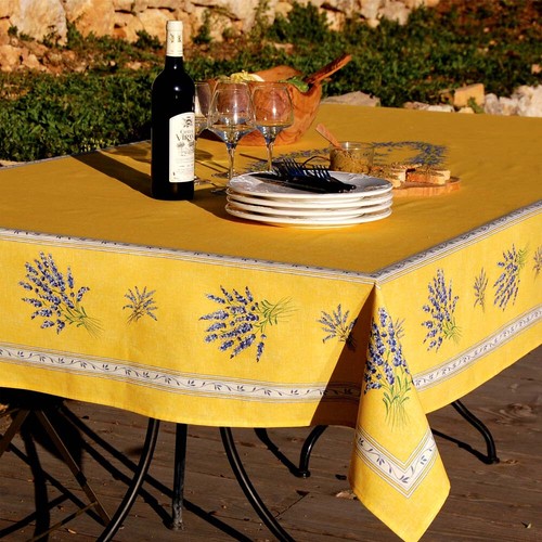 Nappe valensole jaune coton - jaune,