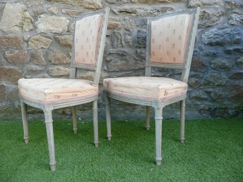 Paire chaises louis xvi - louis,