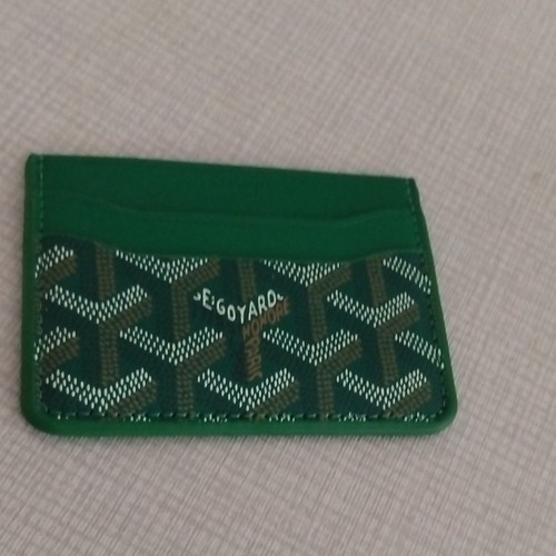 Goyard porte cartes cuir vert - goyard,