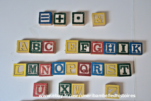 Cubes bois alphabet - cubes, bois,