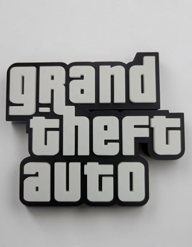 Plaque logo grand theft - theft, auto