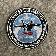 Patch Morale Brodé F-35 Lightning 2 JSF, Airforce, UBACS, Combinaison De Vol