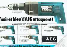 ADVERTISEMENT ADVERTISING 086 1981 AEG tooling les Noirs & Bleus (2p) drill