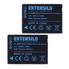2 Batteries pour Panasonic Lumix DMC-TZ31 DMC-TZ30 DMC-TZ25 DMC-TZ22 890mAh 3,6V
