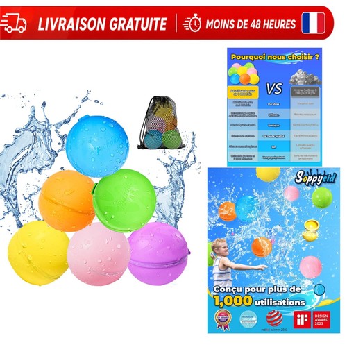 Bombe eau réutilisable - eau, 6