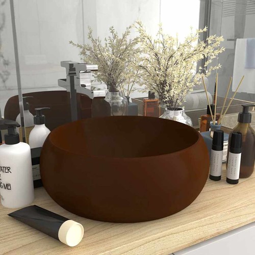 Lavabo rond luxe noir mat - lavabo,