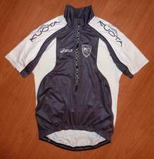 Vintage Asics KUOTA Men's Size M Medium Short Sleeve Cycling Jersey 1/2 Zipper