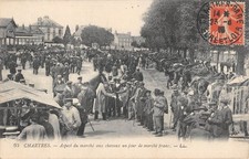 Old postcard 28 chartres / aspect of the horse march on a day of frank march