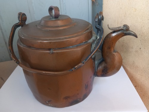 Bouilloire ancienne cuivre - bouilloire, en