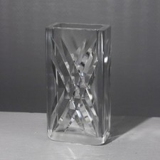 Claus Josef Riedel Vase vintage cristal taillé & dépoli Autriche 1960s