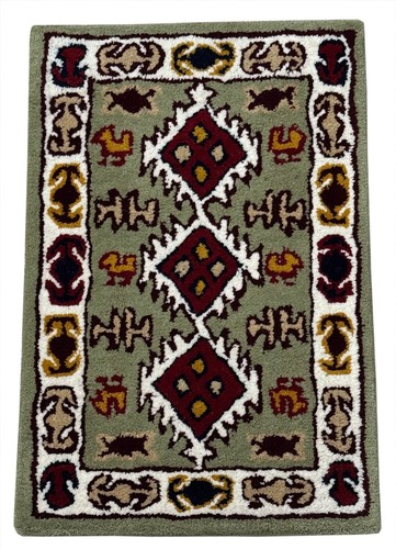 Tapis laine 40x60 - 40x60, vert