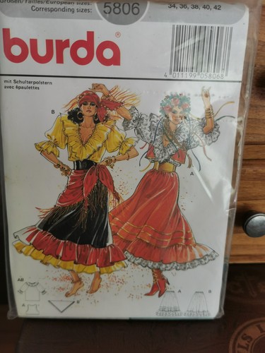 5806 patron burda costume - 5806,
