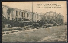 CPA Ostende, Ruines de la Gare