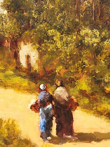 Tableau signé paysage - tableau,