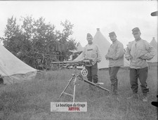 Bois-l’Évêque, 1913, machine gun, glass plate, old photo, negative 9x12 cm