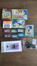 Nintendo Game Boy Micro Purple Console Boxed w/ 6 Games Near Mint Japan