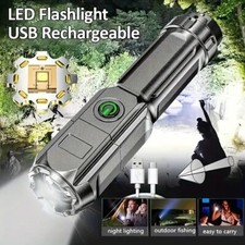 Lampe De Poche LED Rechargeable Puissante USB Étanche Camping Travail Extérieur