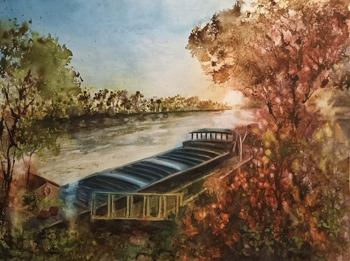 Quais seine aquarelle - quais, de