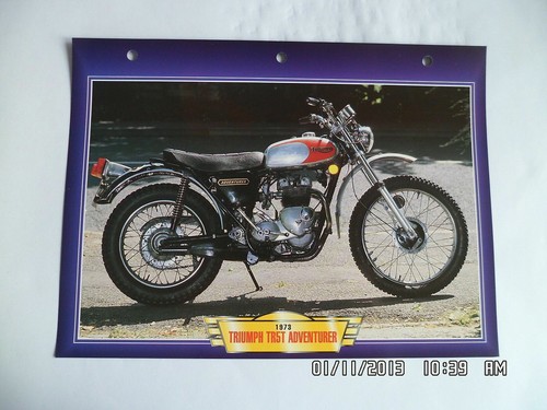 Carte fiche moto triumph - fiche,
