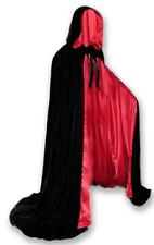 Lined Cloak with Hood Luxury Fashion Vampire Costume Witch Medieval Cosplay Goth