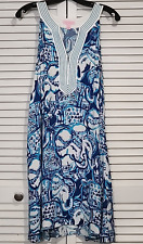 Lilly Pulitzer Archelle Swing Dress Keep On Trunkin Indigo Size L