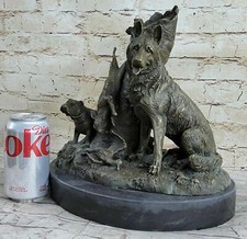 Chien De Chasse Statue Figurine Bulldog Anglais En Bronze Sculpture Figure NR