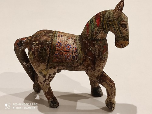 Antique polychrome carved wood - antique,