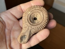 ☺️ ANTIQUE GREEK EGYPT NOVEL OIL LAMP ANCIENT ROMAN EGYPTIAN OIL LAMP