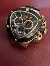 Tonino Lamborghini 3110 Spyder Watch Chronograph Black Dial Used From Japan