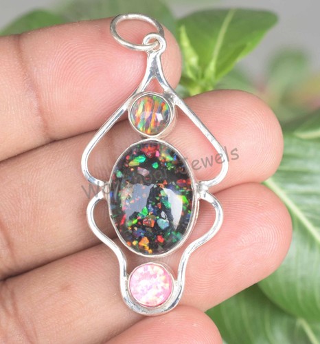 Pendentif argent 925 - pendentif, opale