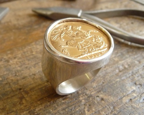 Chevalière argent massive