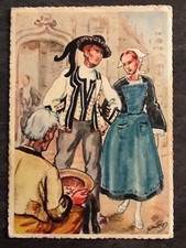 ILLUSTRATED CP IMAGES OF BRITTANY COUNTRY WHITE SHEEP MORBIHAN COSTUMES - 5785